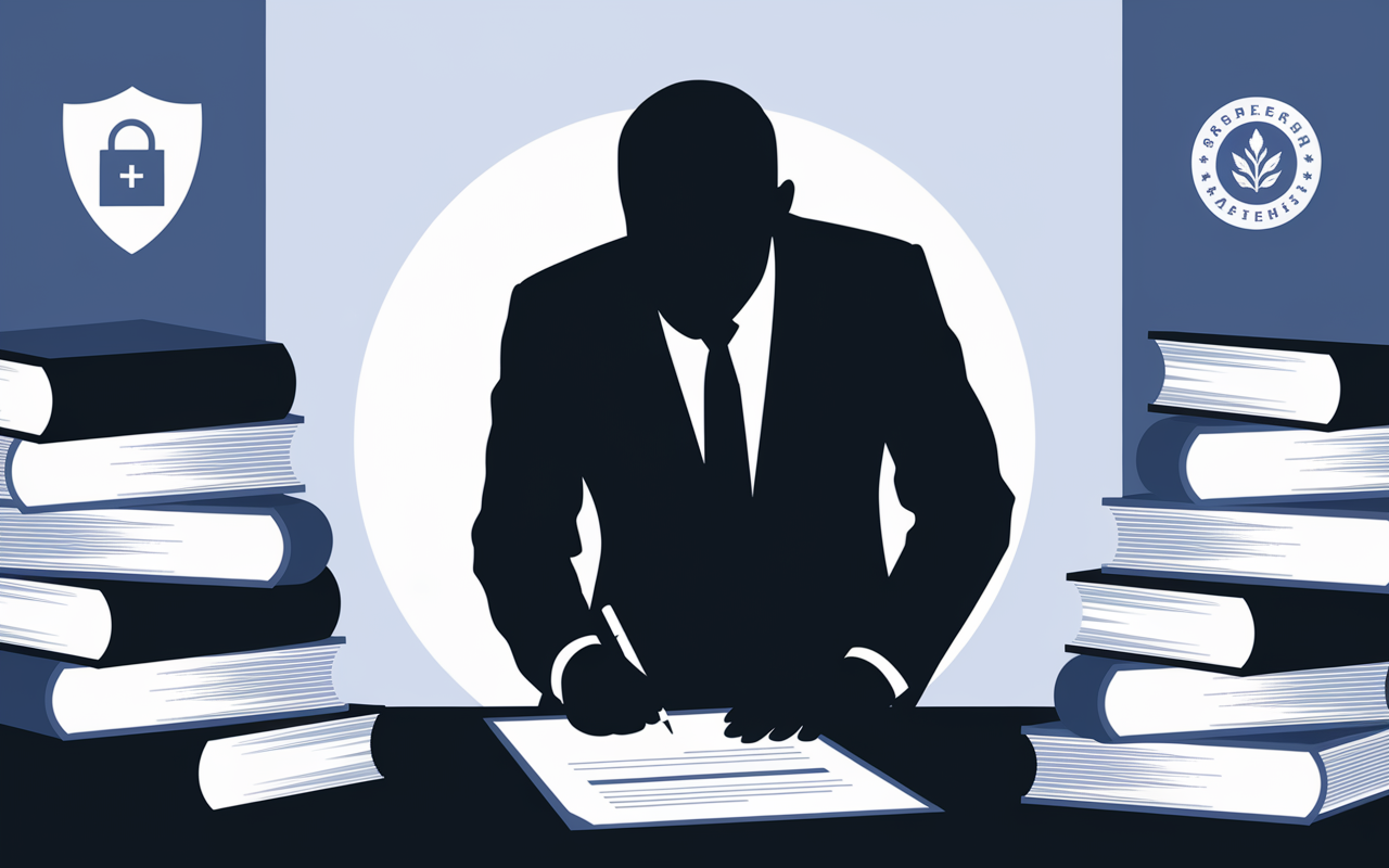 Agent administratif signant une attestation legale