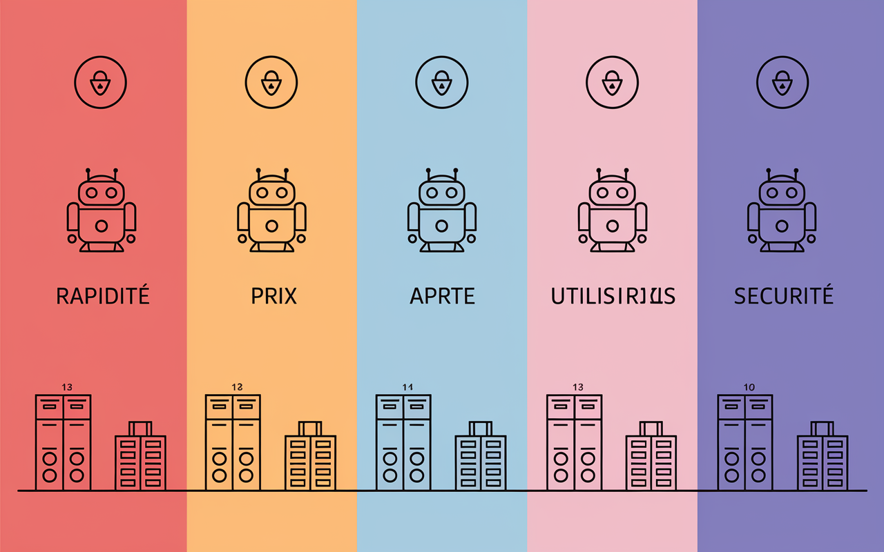 Tableau comparatif bot Vinted 2024 rapidité sécurité