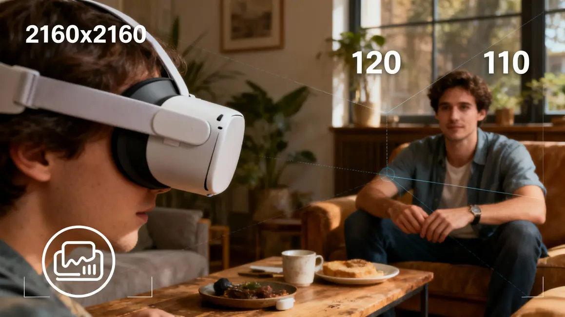 critères techniques casque VR simracing tableau