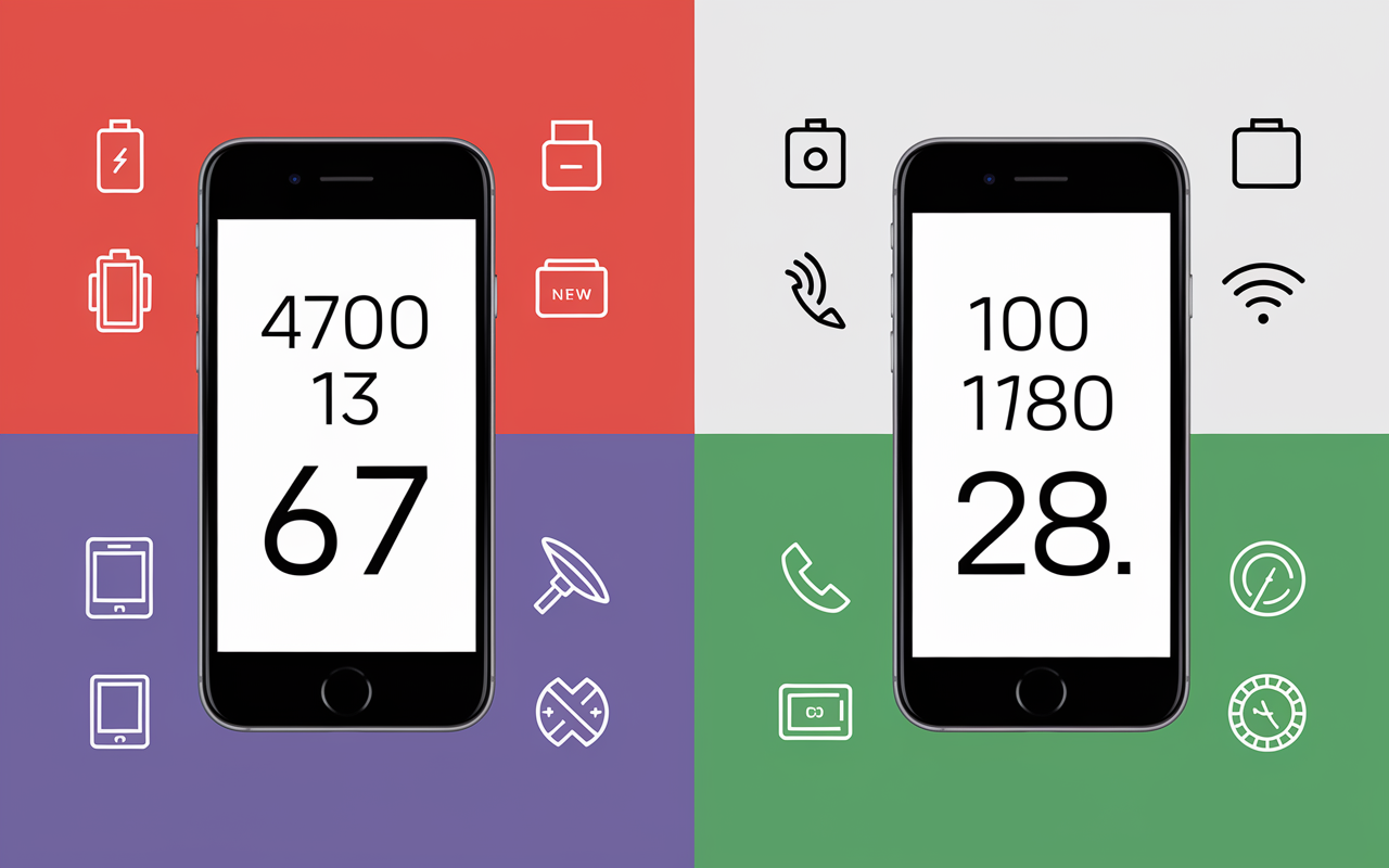 Comparatif Telephone Tesla smartphones table chiffres icones