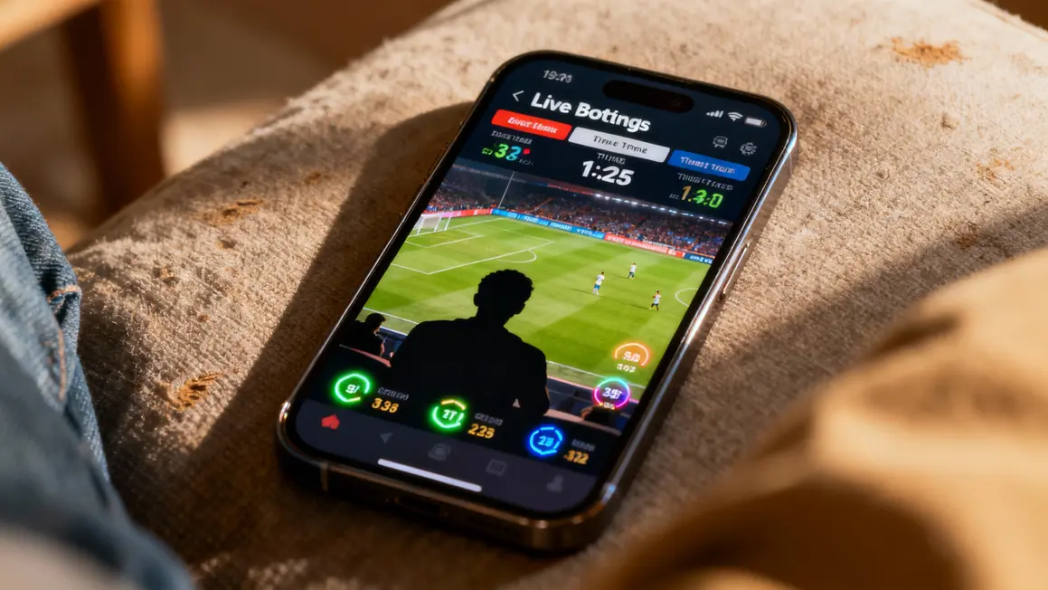 Smartphone Paris sportifs live betting statistiques immersion